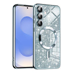 Husă Techsuit Luxury Glitter MagSafe Galaxy S25 – Albastru deschis – imagine 10