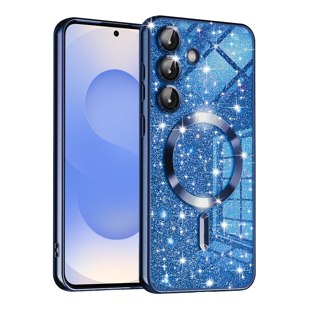 Husă Techsuit Luxury Glitter MagSafe Galaxy S25 – Albastru închis – imagine 8