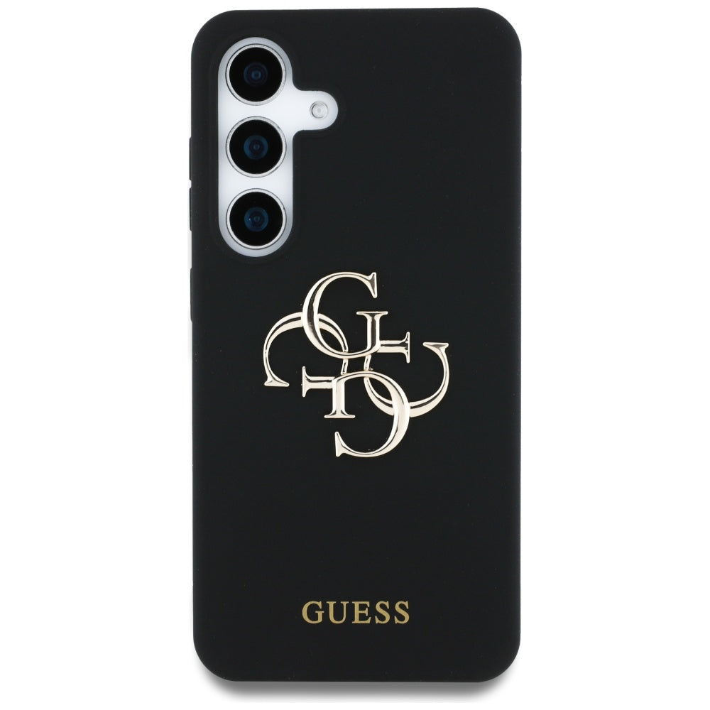 Husă Guess Samsung Galaxy S25 Silicone 4G Big Metal Logo, negru – imagine 1