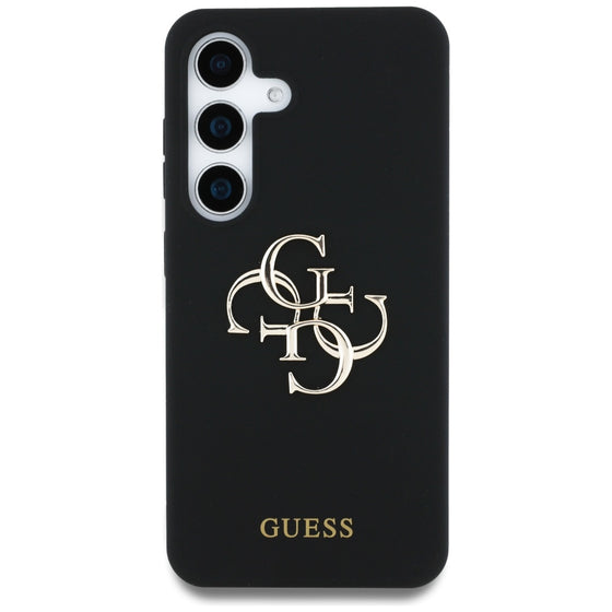 Husă Guess Silicone 4G Big Metal Logo pentru Samsung Galaxy S25 – negru