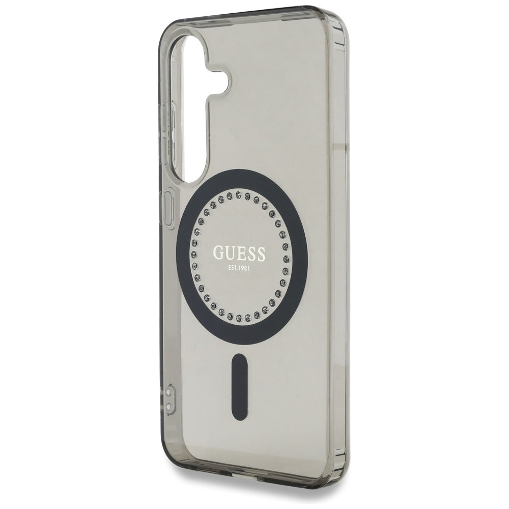 Husă Guess Samsung Galaxy S25 IML Rhinestones MagSafe, negru – imagine 5