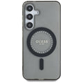 Husă Guess Samsung Galaxy S25 IML Rhinestones MagSafe, negru – imagine 1