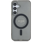 Husă Guess Samsung Galaxy S25 IML Rhinestones MagSafe, negru – imagine 1