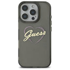 Husă Guess iPhone 16 Pro Hardcase IML Heart, negru – imagine 1