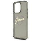 Husă Guess iPhone 16 Pro Hardcase IML Heart, negru – imagine 5