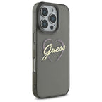 Husă Guess iPhone 16 Pro Hardcase IML Heart, negru – imagine 2