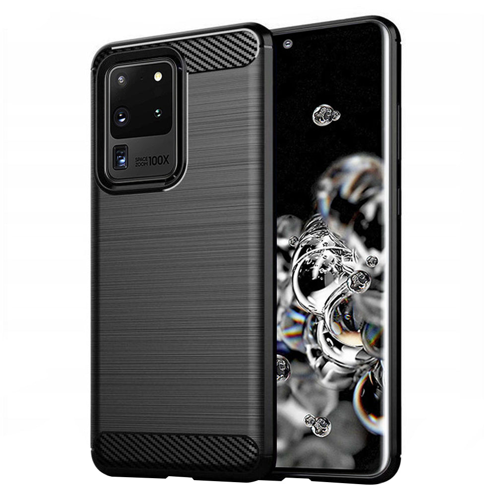 Husă Techsuit Carbon Silicone Galaxy S20 Ultra – imagine 1