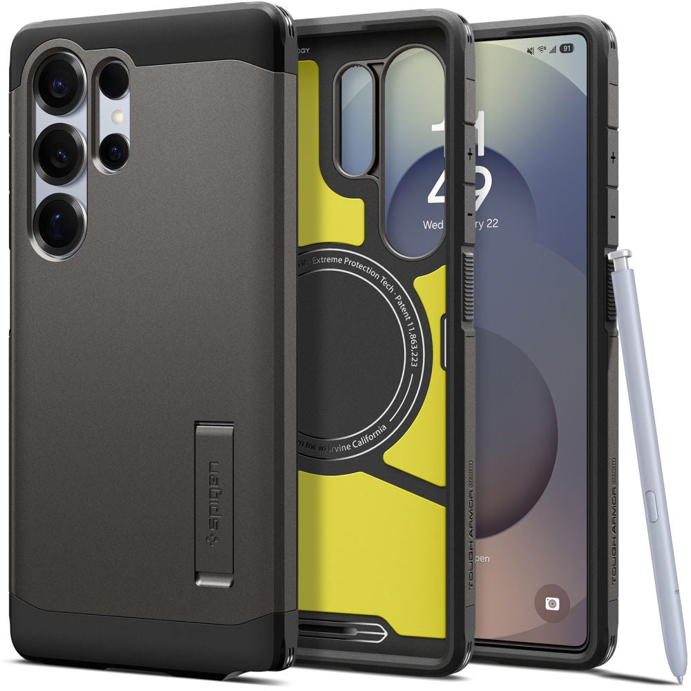 Husă Spigen Tough Armor MagSafe Galaxy S25 Ultra – Gunmetal (gri metalic) – imagine 7