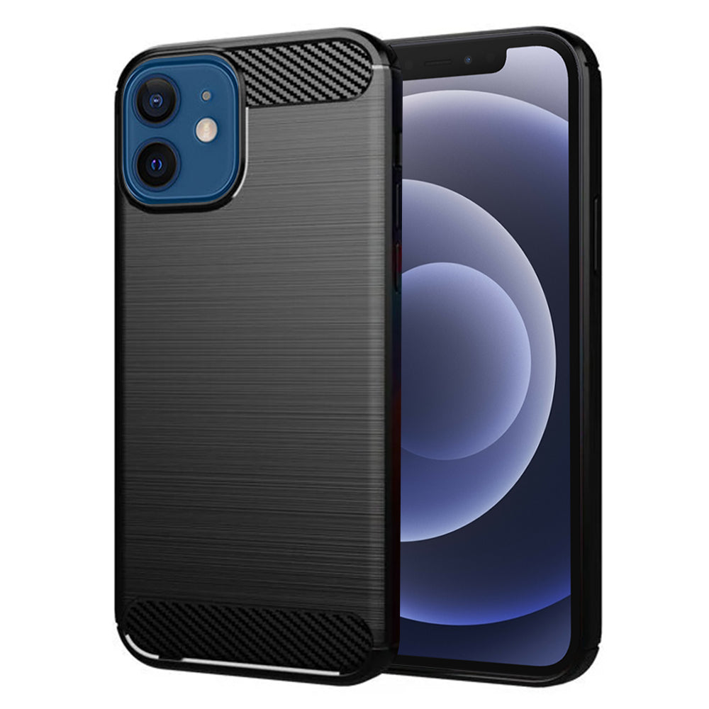 Husă Techsuit Carbon Silicone iPhone 12 / 12 Pro – imagine 1