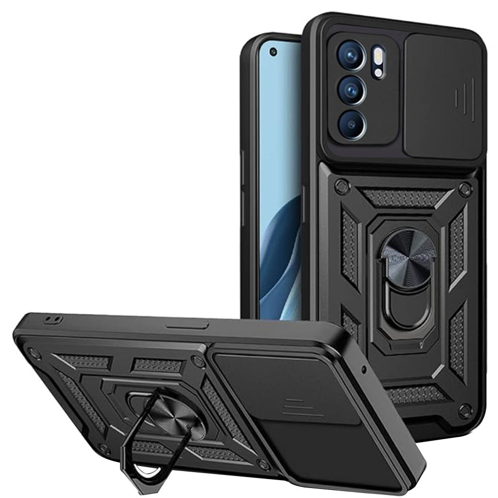 Husă Oppo Reno6 5G Techsuit CamShield, negru – imagine 1