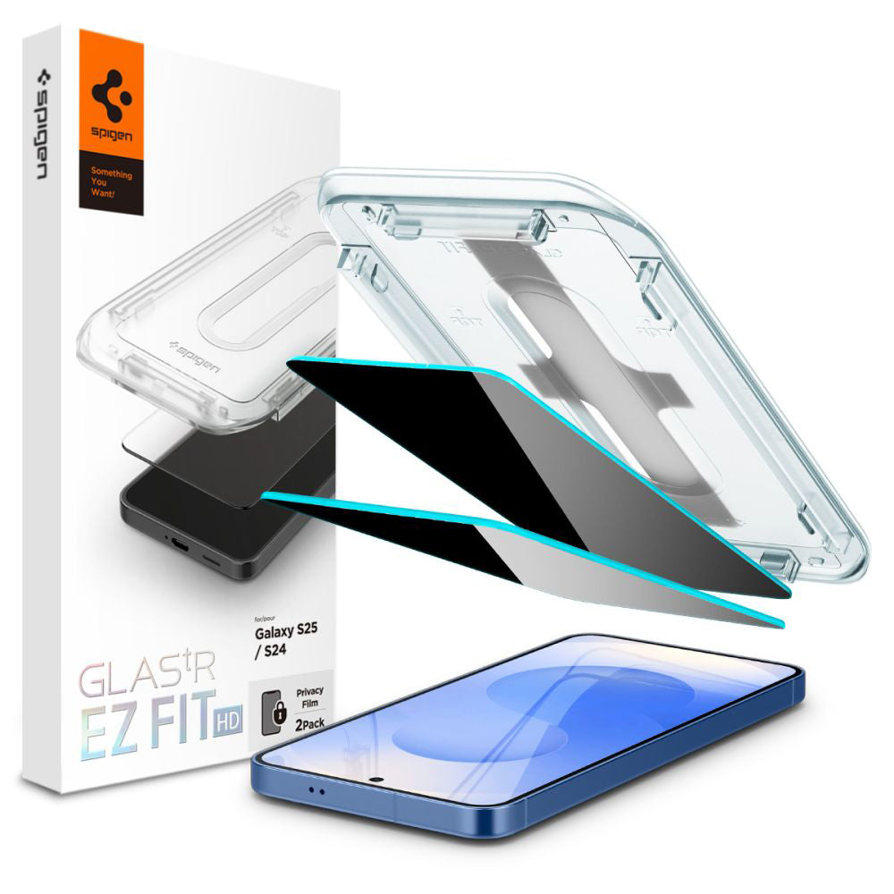 Folie de sticlă privacy Spigen Glas.tR EZ Fit HD pentru Samsung Galaxy S24 / S25 – imagine 1