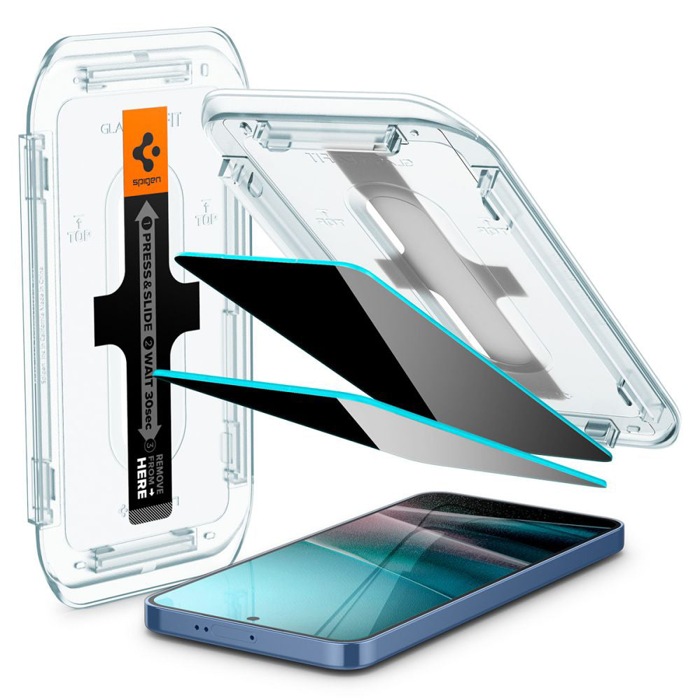 Folie de sticlă privacy Spigen Glas.tR EZ Fit HD pentru Samsung Galaxy S24+ / S25+ – imagine 4
