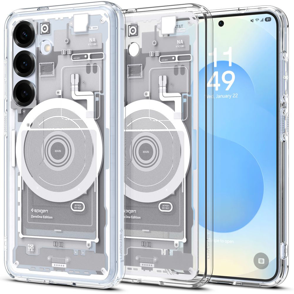 Husă Spigen Ultra Hybrid Zero One MagSafe Galaxy S25 – Alb – imagine 7