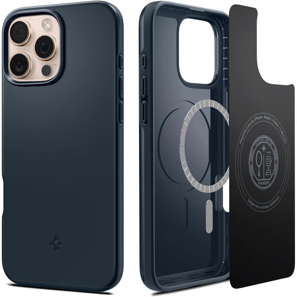 Husă Spigen Thin Fit MagSafe iPhone 16 Pro Max – Metal Slate (gri ardezie) – imagine 7