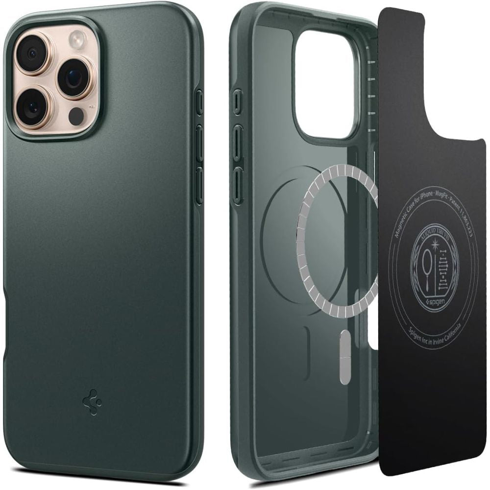 Husă Spigen Thin Fit MagSafe iPhone 16 Pro Max – Abyss Green (verde) – imagine 1