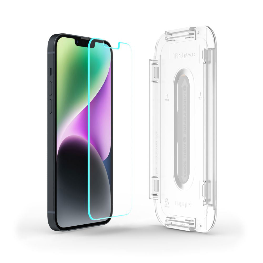 Folie de sticlă Spigen Glas.tR EZ Fit pentru iPhone 13 / 13 Pro / 14 / 16e / 17e – 1 folie – imagine 2
