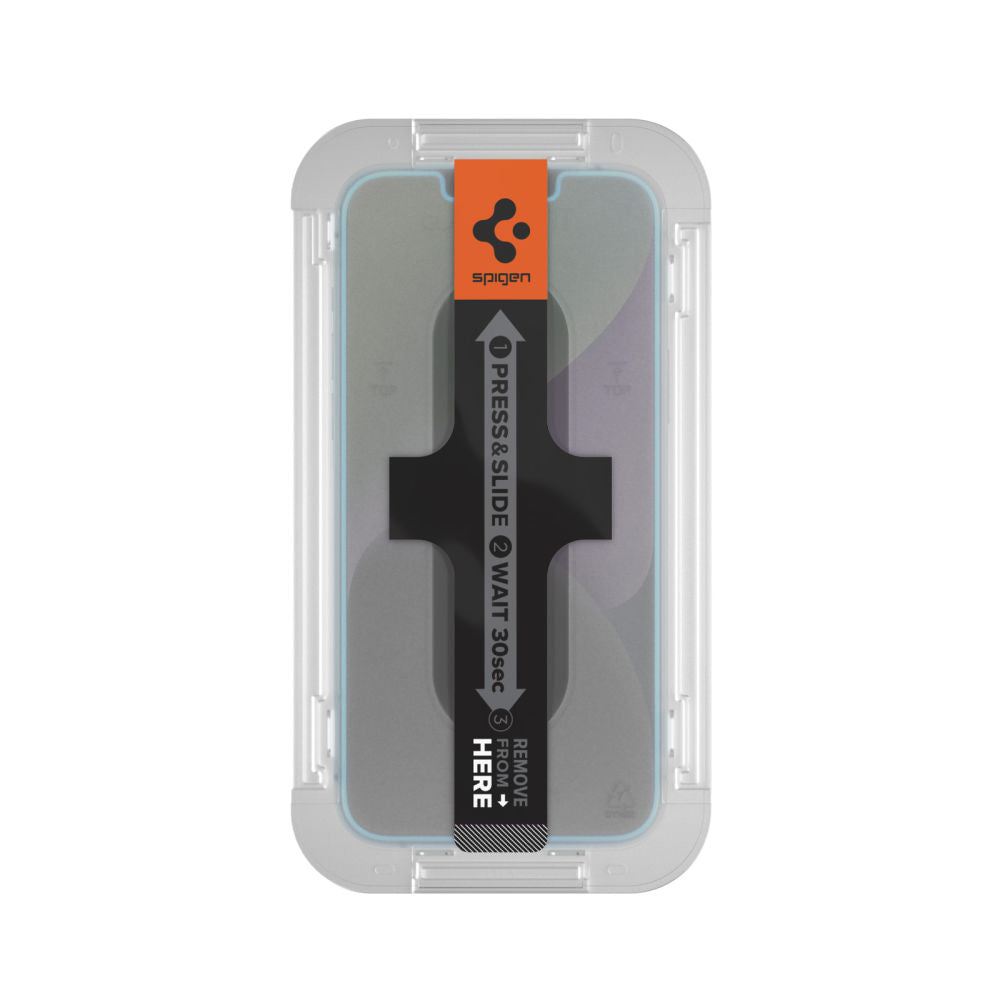Folie de sticlă Spigen Glas.tR EZ Fit pentru iPhone 13 / 13 Pro / 14 / 16e / 17e – 1 folie – imagine 5