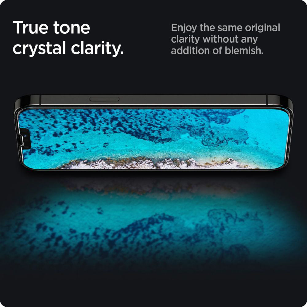 Folie de sticlă privacy Spigen Glas.tR Slim pentru iPhone 13 / 13 Pro / 14 / 16e / 17e – imagine 3