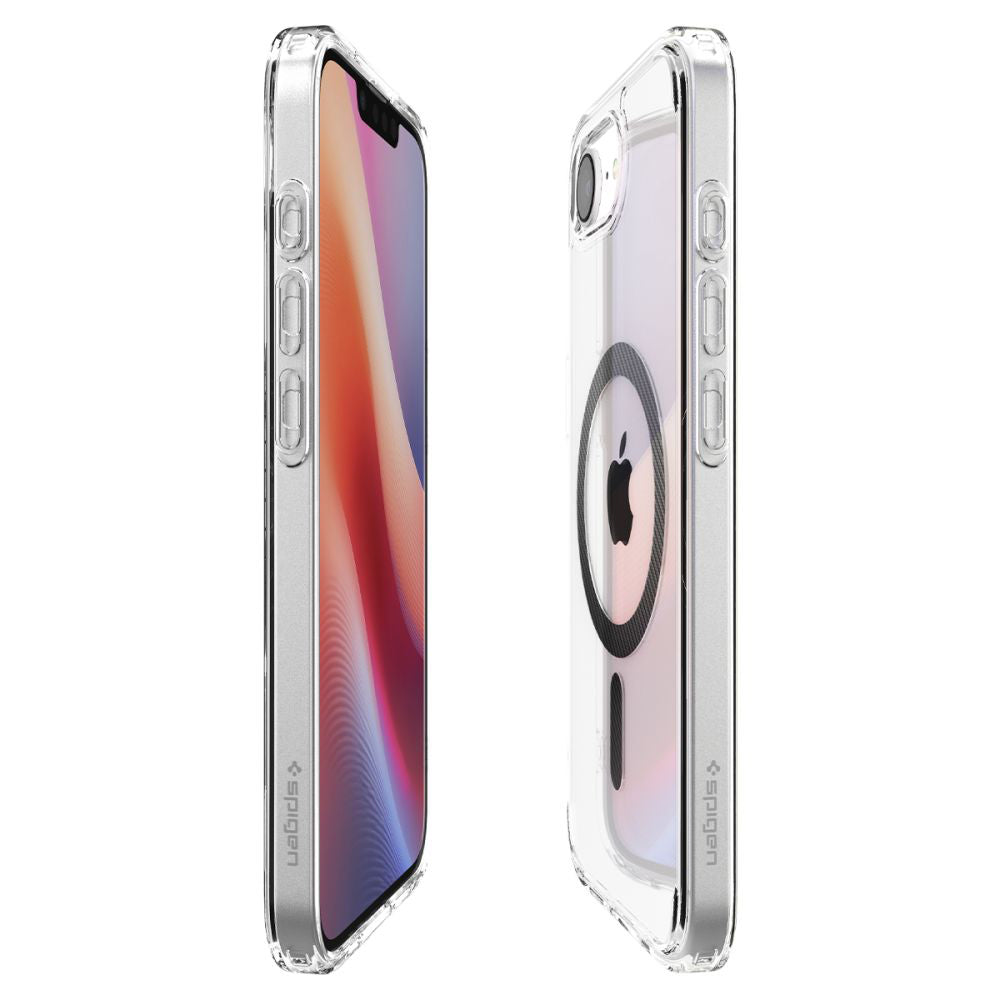 Husă Spigen Ultra Hybrid MagSafe iPhone 16e / 17e – Transparent / Carbon Fiber – imagine 6