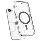 Husă Spigen Ultra Hybrid MagSafe iPhone 16e / 17e – Transparent / Carbon Fiber – imagine 4