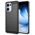 Husă Oppo Reno13 Techsuit Carbon Silicone, negru – imagine 1