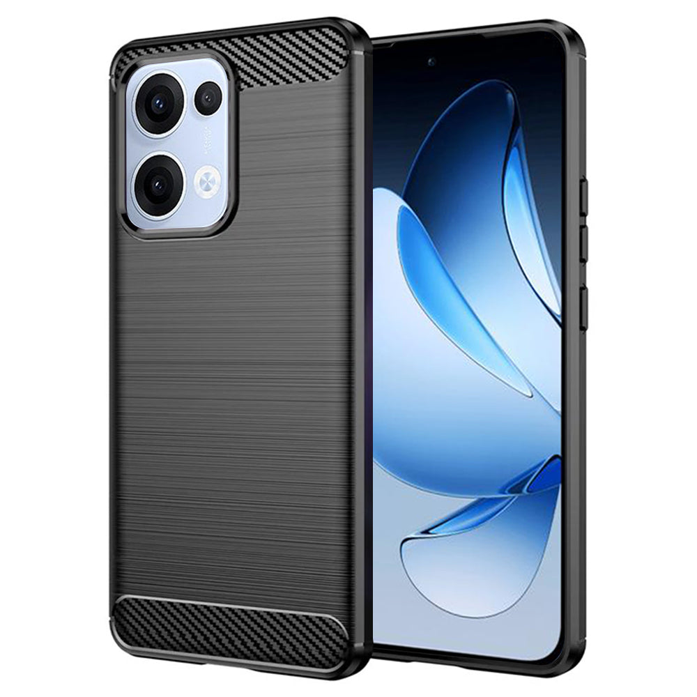 Husă Oppo Reno13 Techsuit Carbon Silicone, negru – imagine 1