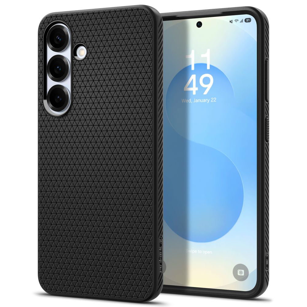 Husă Spigen Liquid Air Galaxy S25 – Negru mat – imagine 1