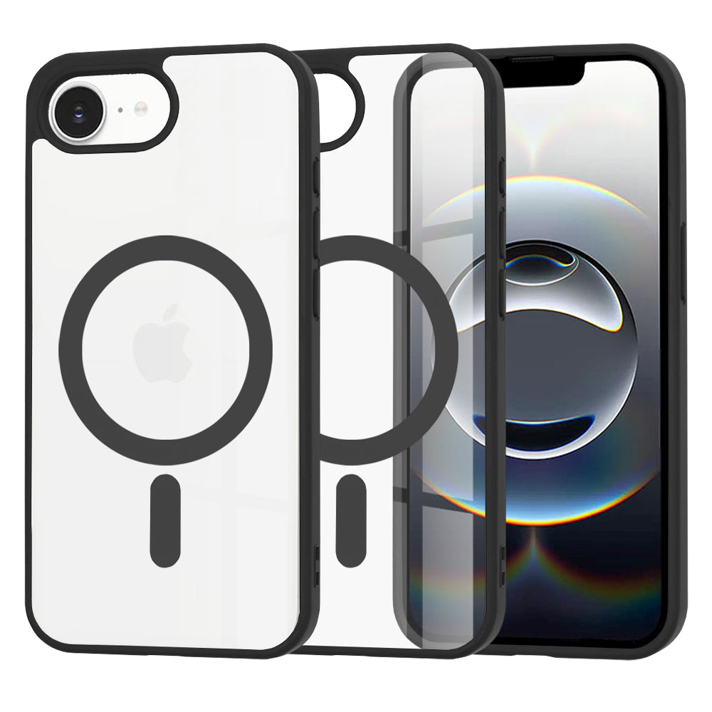 Husă transparentă Techsuit MagSafe Pro iPhone 16e / 17e – Negru – imagine 2