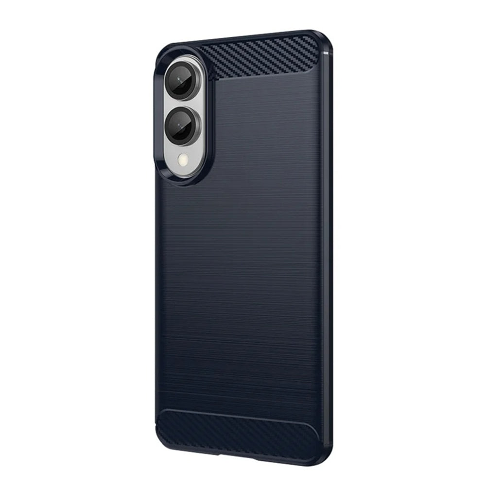 Husă Techsuit Carbon Silicone Galaxy S25 Edge – Albastru – imagine 4