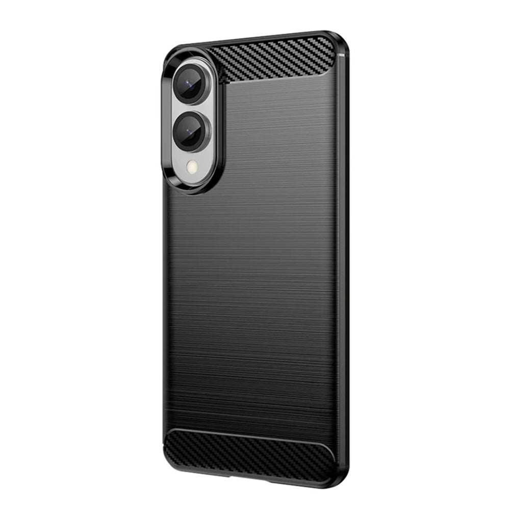 Husă Techsuit Carbon Silicone Galaxy S25 Edge – Negru – imagine 2