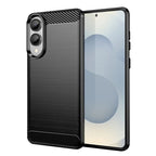 Husă Techsuit Carbon Silicone Galaxy S25 Edge – Negru – imagine 1