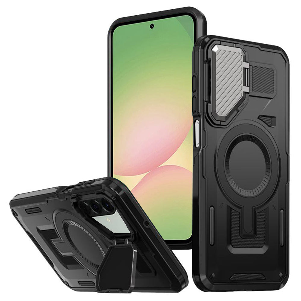 Husă Galaxy A56 5G Techsuit CamVault MagSafe cu stand, negru – imagine 1