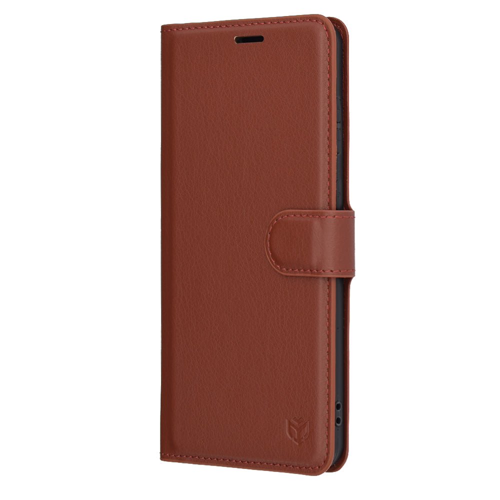 Husă portofel Techsuit Leather Folio Galaxy S25 Edge – Maro – imagine 4