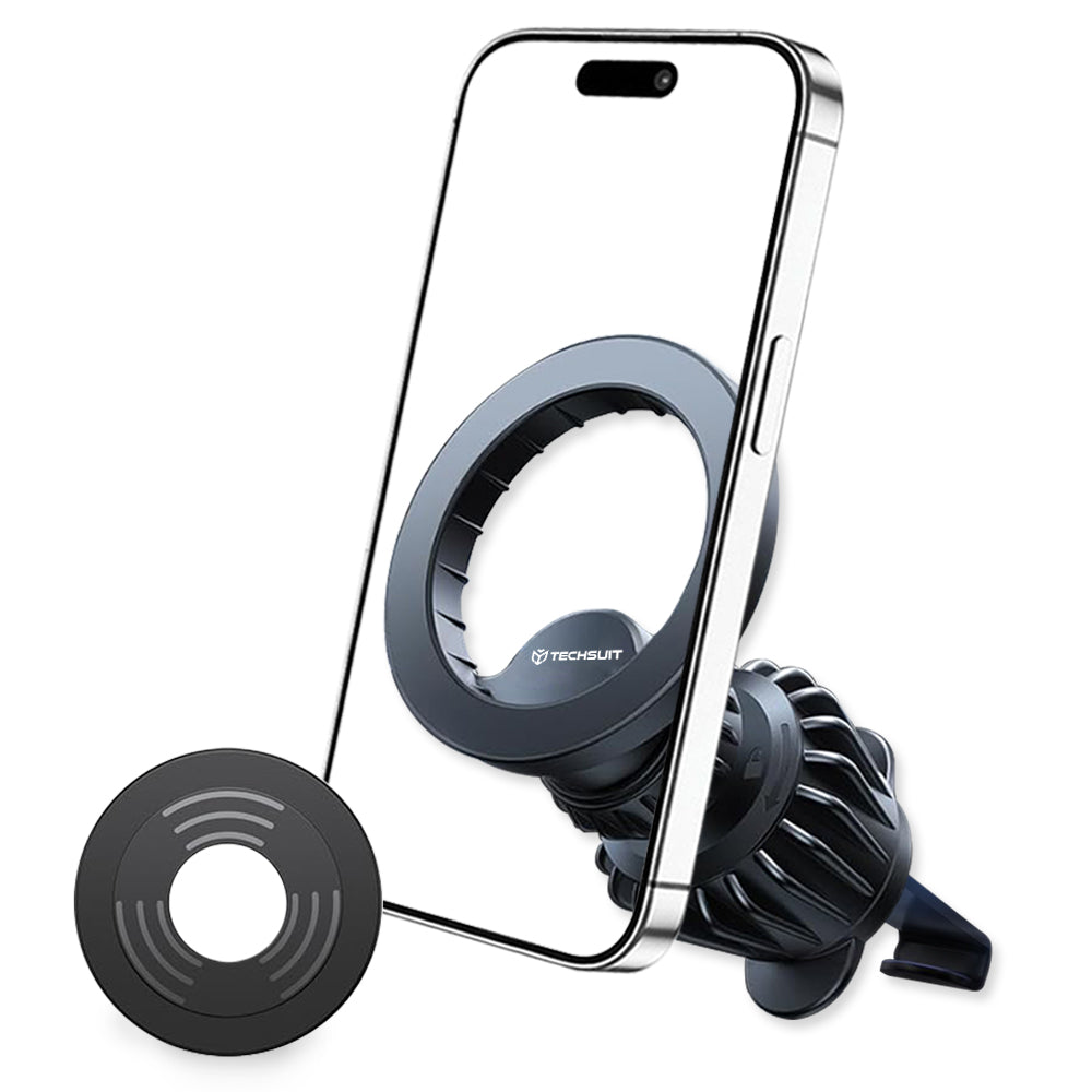 Suport auto magnetic Techsuit AirFix MagSafe, grila de ventilație – imagine 2