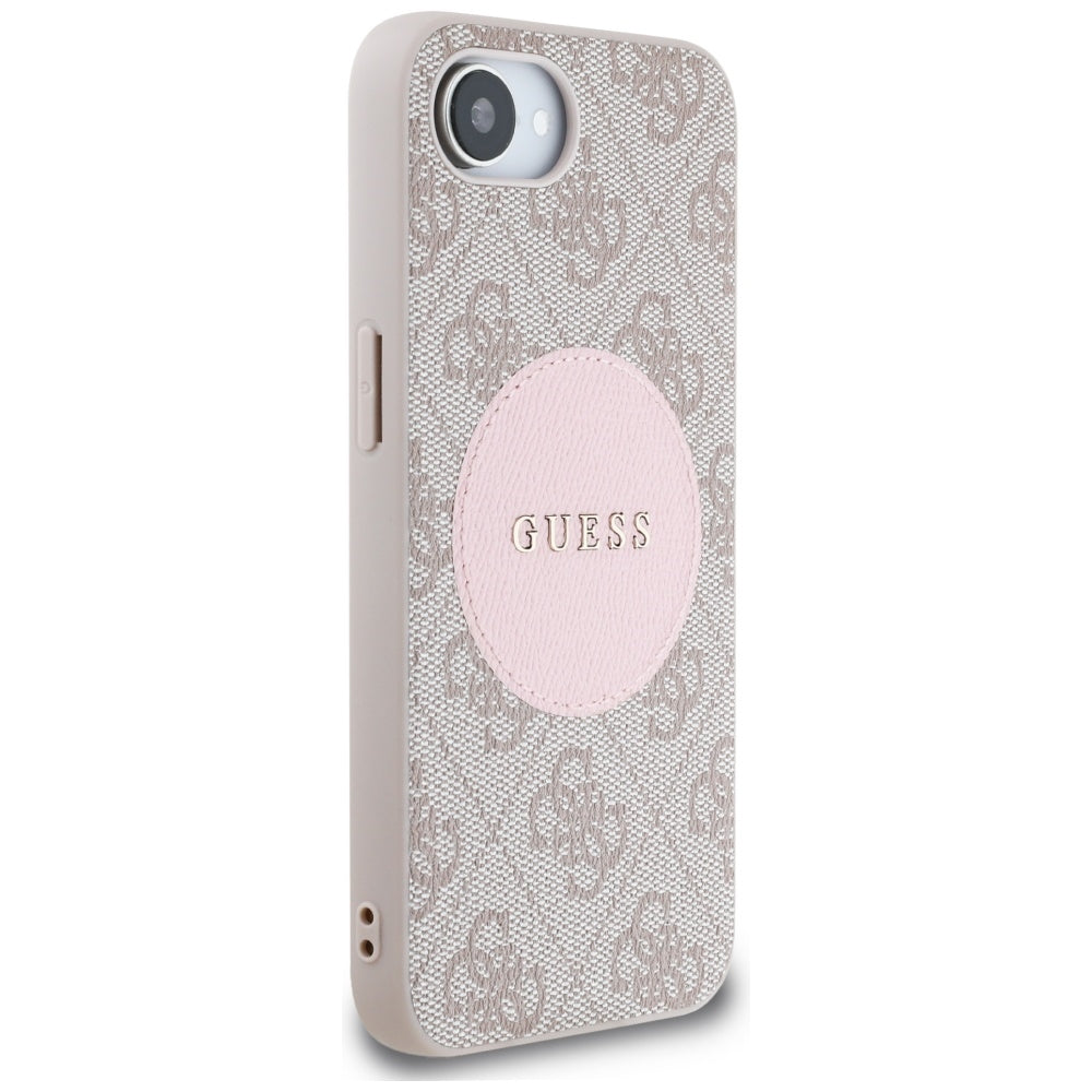 Husă Guess iPhone 16e 4G Circle Classic Logo MagSafe, roz – imagine 2