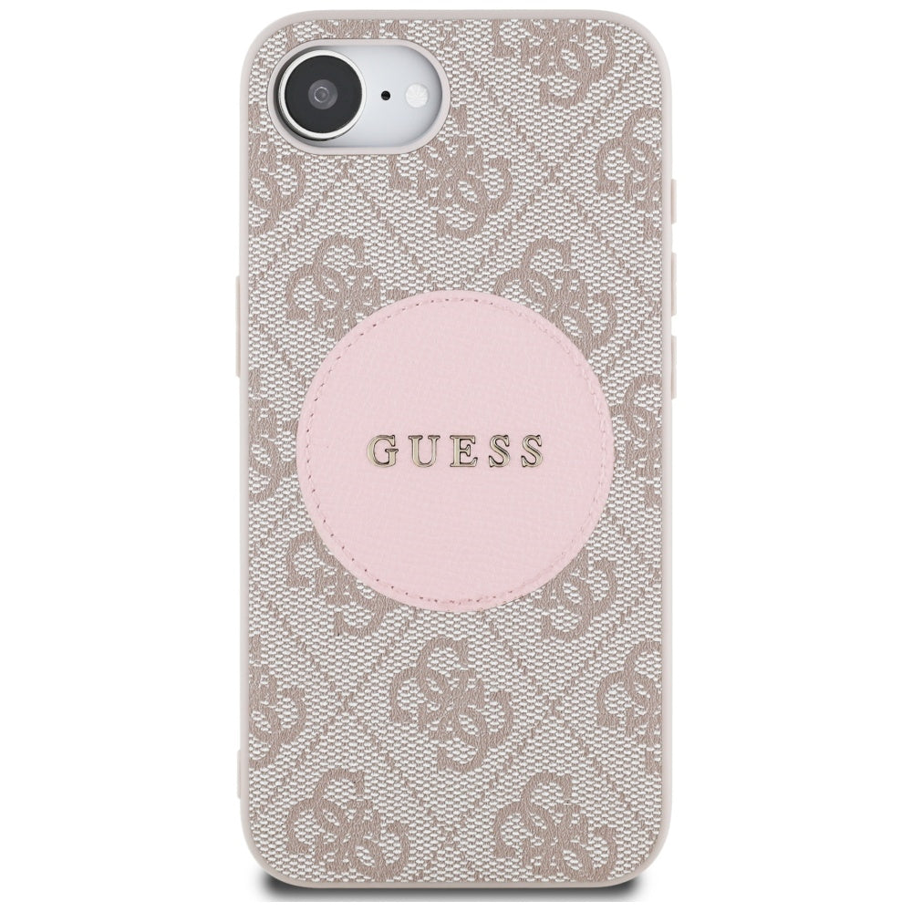 Husă Guess iPhone 16e 4G Circle Classic Logo MagSafe, roz – imagine 1