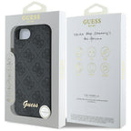 Husă Guess iPhone 16e Hardcase 4G Script Logo, negru – imagine 7