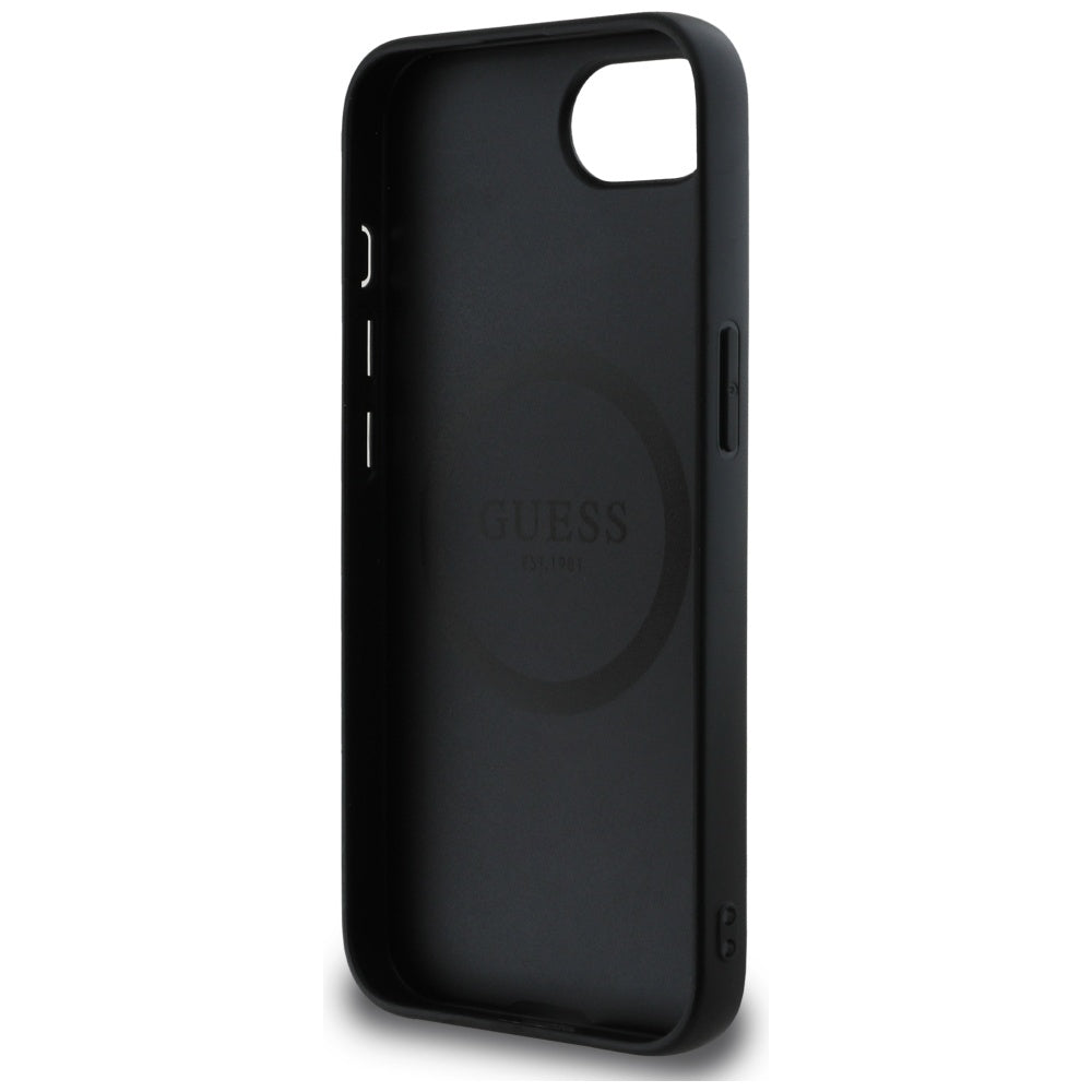 Husă Guess iPhone 16e Hardcase 4G Script Logo, negru – imagine 5