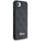 Husă Guess iPhone 16e Hardcase 4G Script Logo, negru – imagine 2