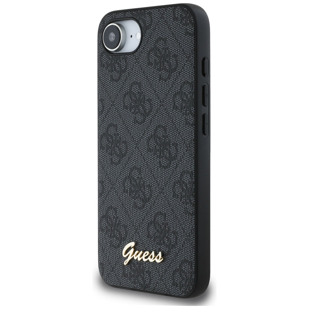 Husă Guess iPhone 16e Hardcase 4G Script Logo, negru – imagine 3