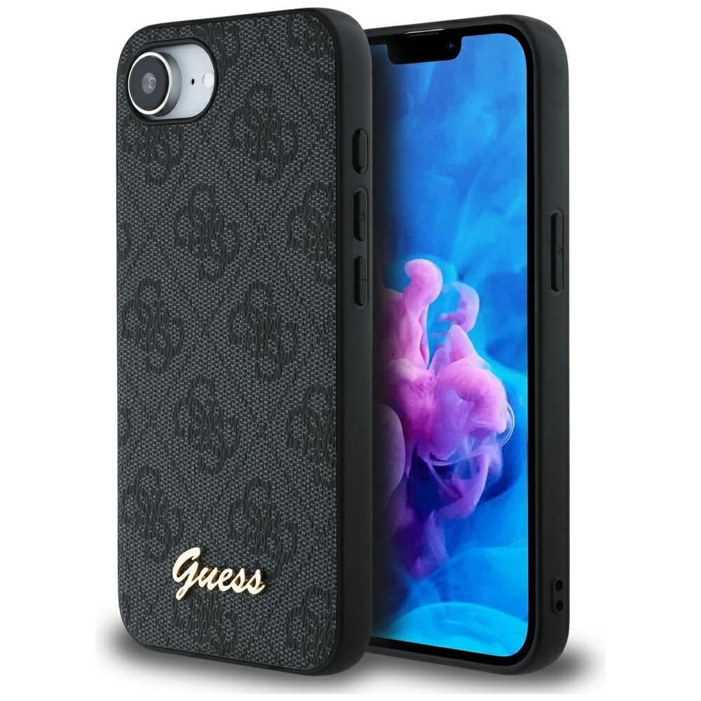 Husă Guess iPhone 16e Hardcase 4G Script Logo, negru – imagine 6