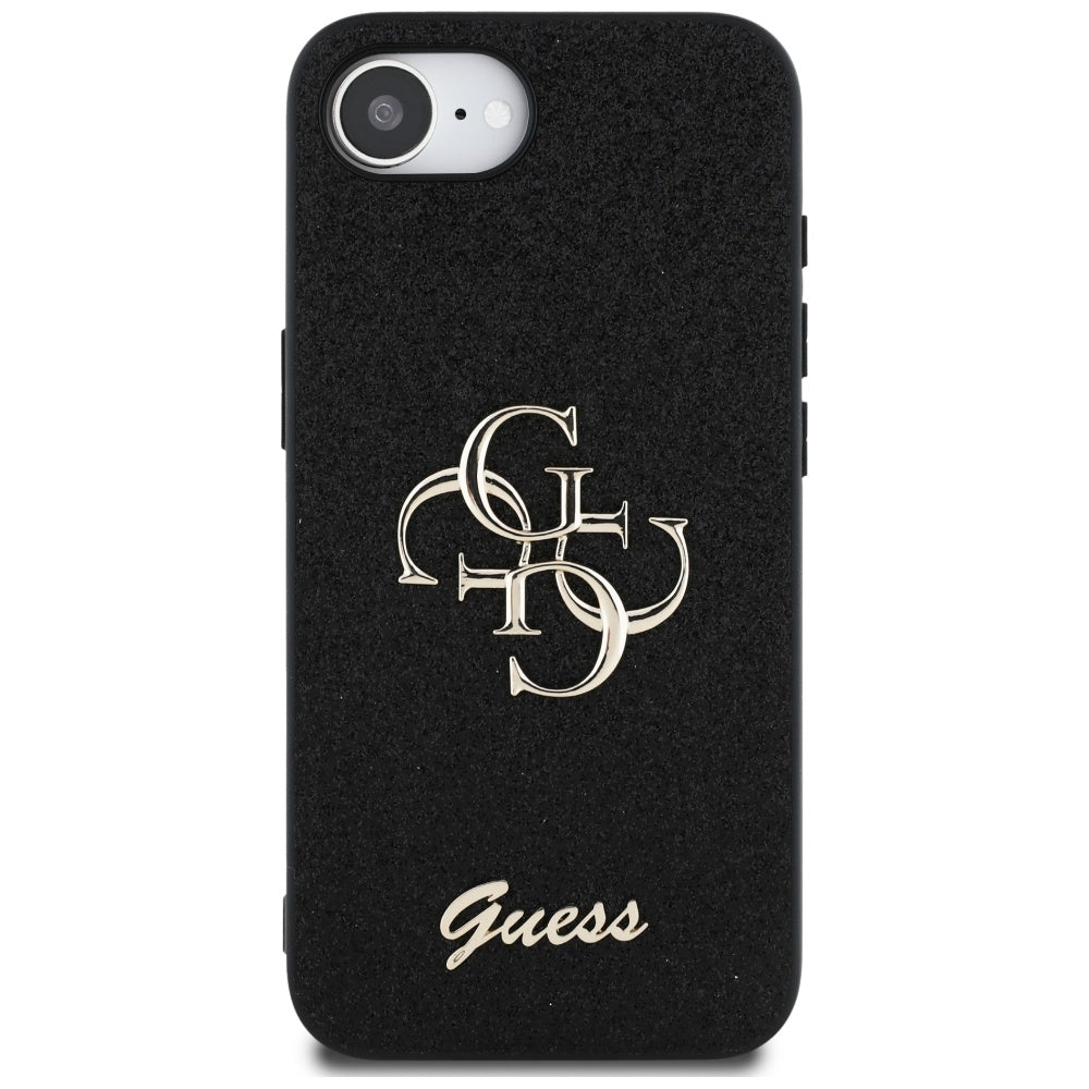 Husă Guess iPhone 16e Glitter Fixed Big 4G, negru – imagine 1