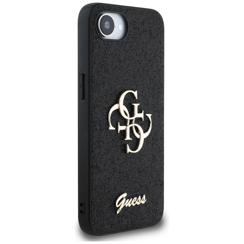 Husă Guess iPhone 16e Glitter Fixed Big 4G, negru – imagine 2