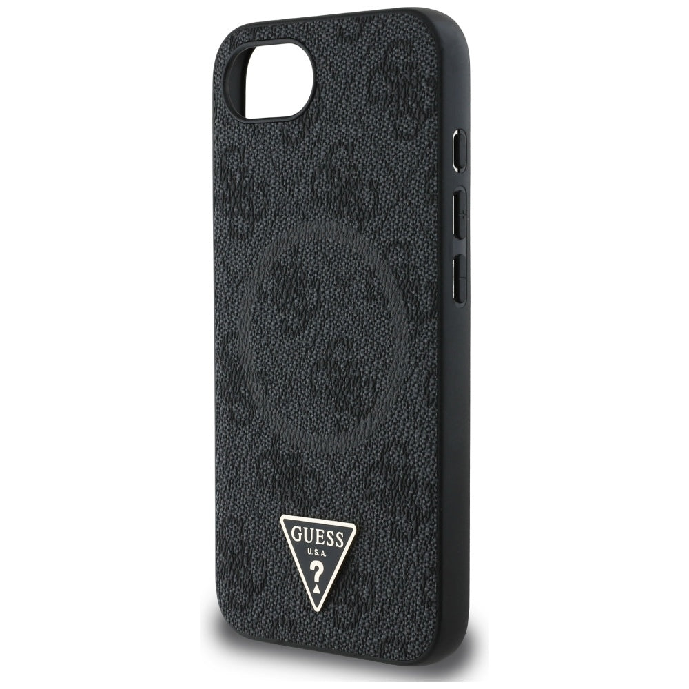 Husă Guess iPhone 16e 4G Ring Triangle Logo MagSafe, negru – imagine 5