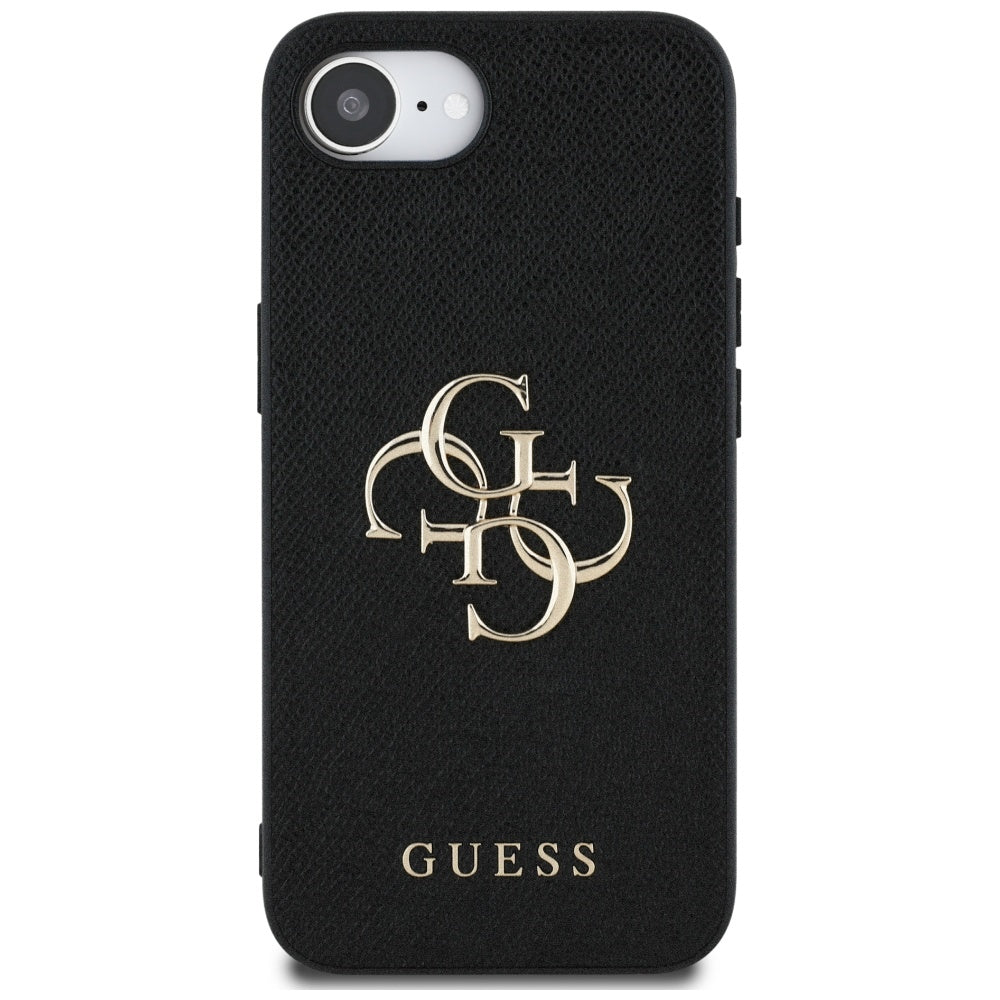 Husă Guess iPhone 16e Hardcase 4G Grained Big and Classic Logo, negru – imagine 1