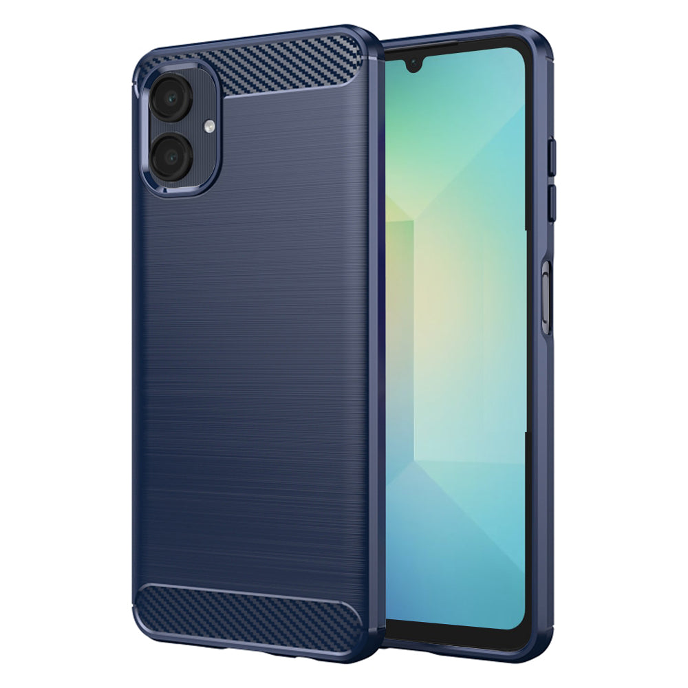 Husă Techsuit Carbon Silicone Galaxy A06 – Albastru – imagine 1