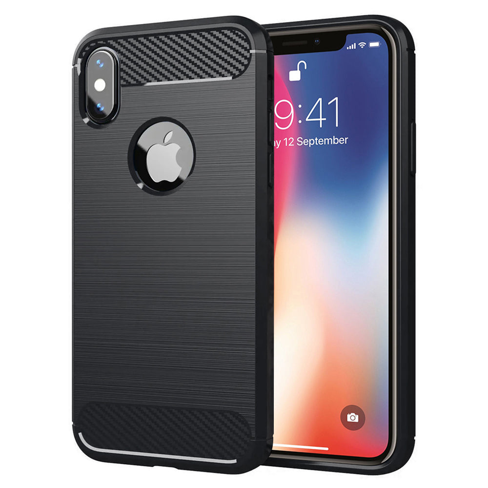 Husă Techsuit Carbon Silicone iPhone X / XS – imagine 1