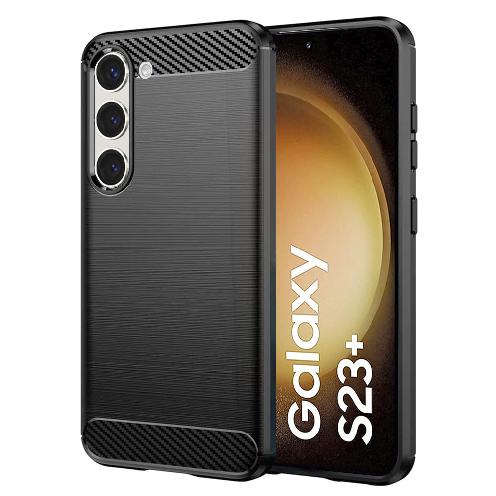 Husă Techsuit Carbon Silicone Galaxy S23+ – imagine 1