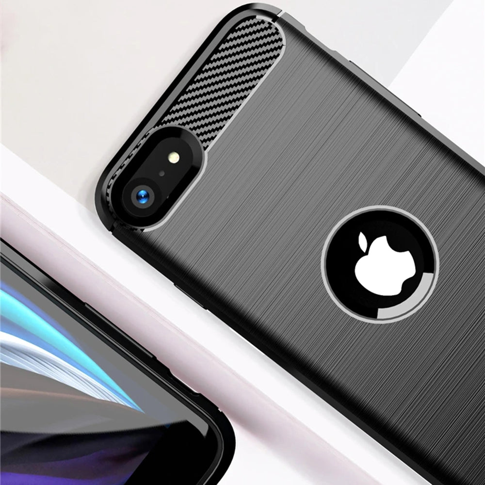 Husă Techsuit Carbon Silicone iPhone SE (2020) / SE (2022) – imagine 1
