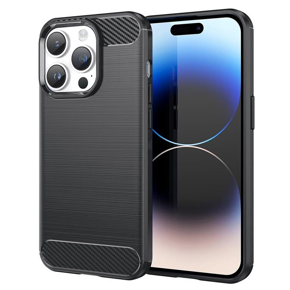 Husă Techsuit Carbon Silicone iPhone 14 Pro – imagine 1